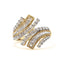 10K Yellow Gold 1.0 Cttw Diamond Woven Bypass Ring