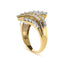 10K Yellow Gold 1.0 Cttw Diamond Woven Bypass Ring