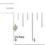 10K Yellow Gold Diamond Accented Leaf and Branch Stud Earrings