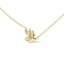 Pendentif en diamant en or jaune 10K en forme de feuille et de branche