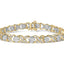 Bracelet en or jaune 10K avec diamants 'XOXO' au design floral