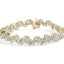 Bracelet en or jaune 10K avec diamants en design floral