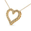 Collier Pendentif Cœur en Argent Sterling .925 Plaqué Or Jaune 10K