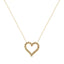 Collier Pendentif Cœur en Argent Sterling .925 Plaqué Or Jaune 10K