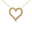 Collier Pendentif Cœur en Argent Sterling .925 Plaqué Or Jaune 10K