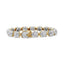 Bracelet de tennis en argent sterling plaqué or jaune 10k avec cluster de diamants - 7,25"