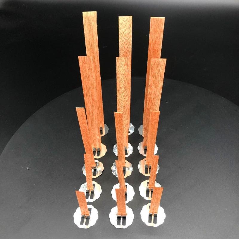 10pc Wooden Candle Wicks with Sustainer Tab for DIY Projects