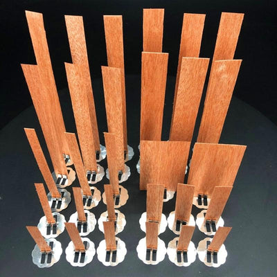 10pc Wooden Candle Wicks with Sustainer Tab for DIY Projects