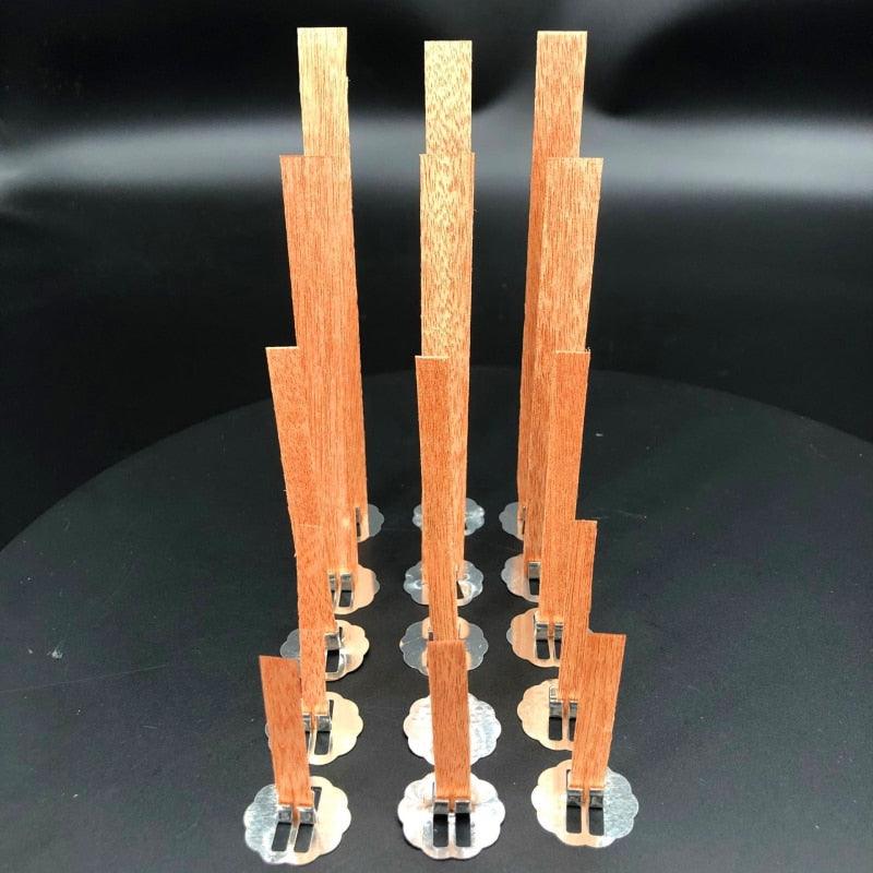 10pc Wooden Candle Wicks with Sustainer Tab for DIY Projects