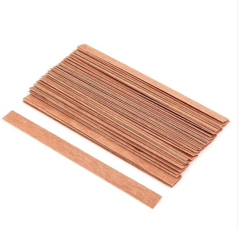 10pc Wooden Candle Wicks with Sustainer Tab for DIY Projects