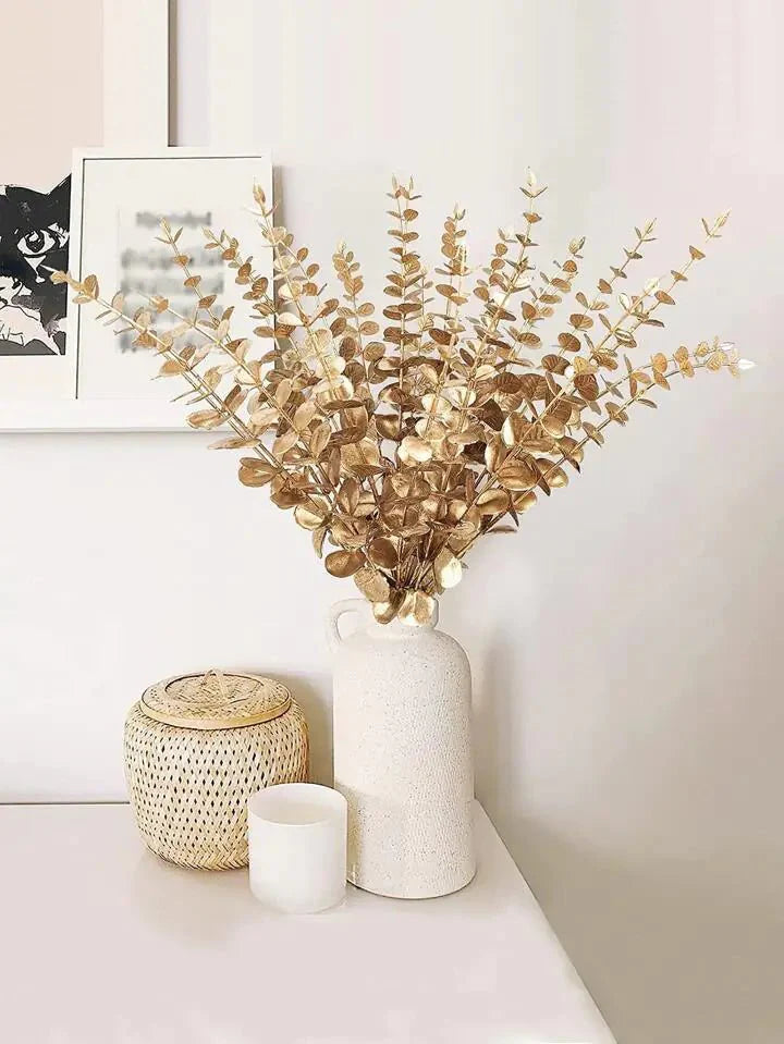 10pcs Feuilles d'Eucalyptus Artificielles pour Décoration Intérieure