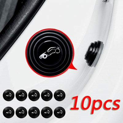 10pcs Car Door Anti-Collision Silicone Pads - Soundproof & Shock Absorbing