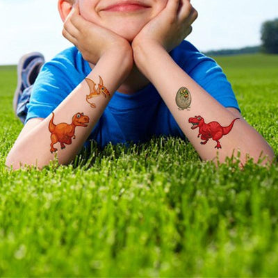 10pcs Colorful Dinosaur Temporary Tattoos for Kids