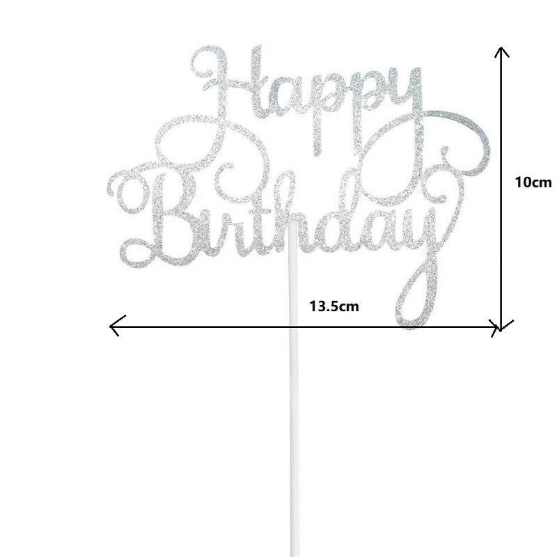 Ensemble de 10 pièces de décorations de gâteau d'anniversaire scintillantes