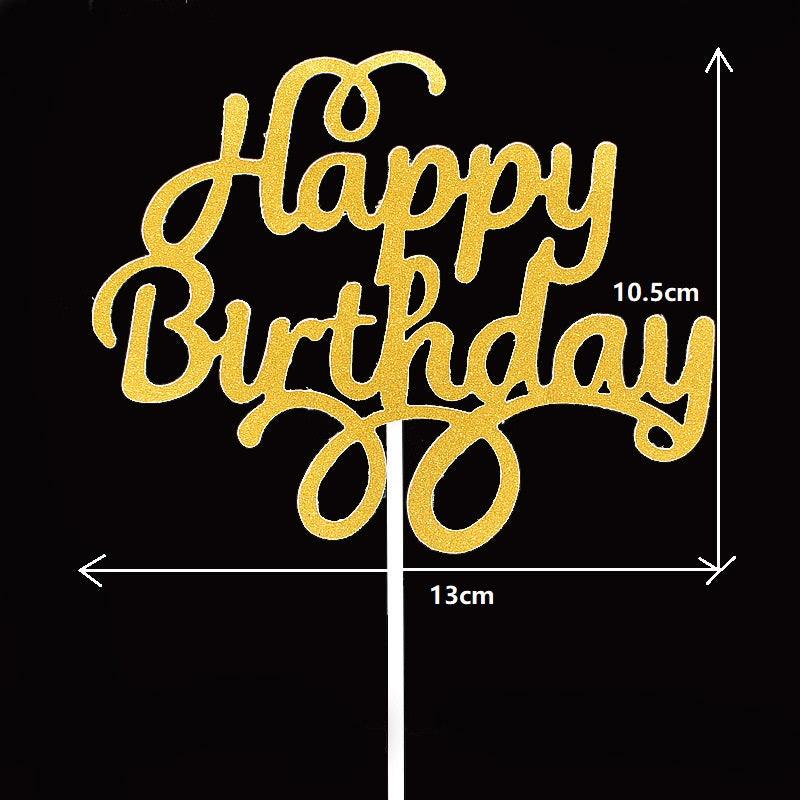 Ensemble de 10 pièces de décorations de gâteau d'anniversaire scintillantes