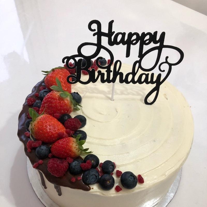 Ensemble de 10 pièces de décorations de gâteau d'anniversaire scintillantes