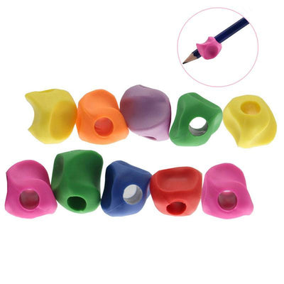 10pcs Silicone Writing Aid Grip for Kids - Ergonomic Pen Holders