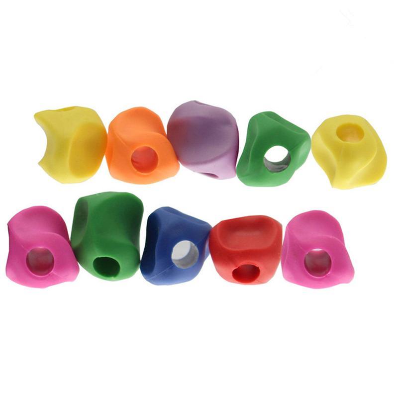 10pcs Poignées Ergonomiques en Silicone pour Enfants - Porte-stylos