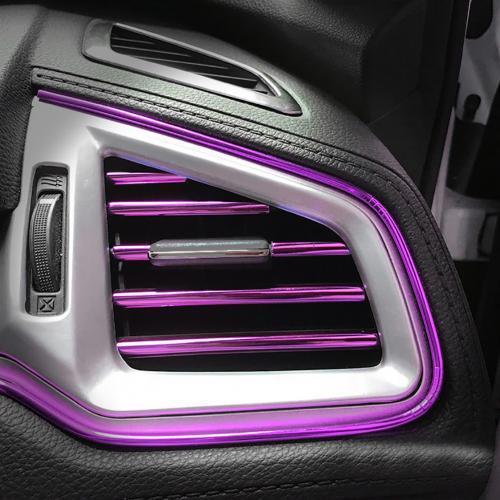 10Pcs Tiras de Acabado para Ventilación de Aire Acondicionado de Coche Universal