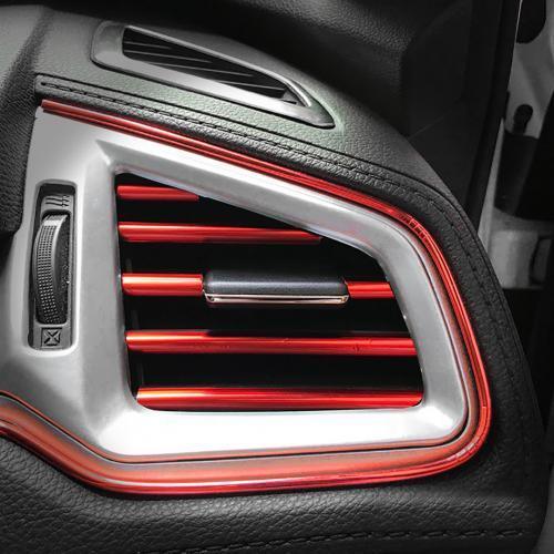 10Pcs Tiras de Acabado para Ventilación de Aire Acondicionado de Coche Universal