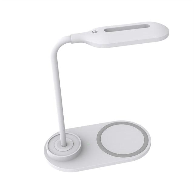 Lámpara de escritorio LED de carga inalámbrica rápida QI de 10W