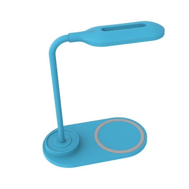 Lámpara de escritorio LED de carga inalámbrica rápida QI de 10W