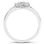 Bague en cluster de diamant blanc de 0,18 carat en or blanc 14K