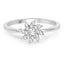 Bague en cluster de diamant blanc de 0,18 carat en or blanc 14K