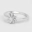 Bague en cluster de diamant blanc de 0,18 carat en or blanc 14K