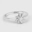 Bague en cluster de diamant blanc de 0,18 carat en or blanc 14K