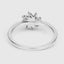 Bague en cluster de diamant blanc de 0,18 carat en or blanc 14K