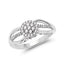 Anillo de Compromiso de Diamante Blanco Genuino de 0.25 Quilates en Oro Blanco de 14K