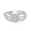 Anillo de Compromiso de Diamante Blanco Genuino de 0.25 Quilates en Oro Blanco de 14K