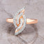 Anillo de Compromiso de Diamante Blanco Genuino de 0.29 Quilates en Oro Rosa de 14K