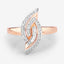 Anillo de Compromiso de Diamante Blanco Genuino de 0.29 Quilates en Oro Rosa de 14K