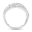 Anillo Cruzado de Diamante Blanco de 0.72 Quilates en Oro Blanco de 14K
