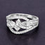 Anillo Cruzado de Diamante Blanco de 0.72 Quilates en Oro Blanco de 14K