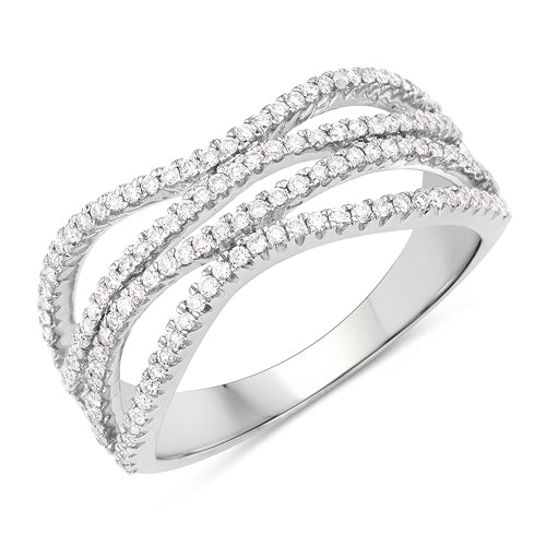 Anillo de Compromiso de Diamante Blanco de 0.46 Quilates en Oro Blanco de 14K