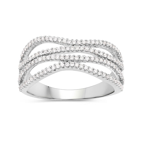 Anillo de Compromiso de Diamante Blanco de 0.46 Quilates en Oro Blanco de 14K