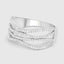 Anillo de Compromiso de Diamante Blanco de 0.46 Quilates en Oro Blanco de 14K