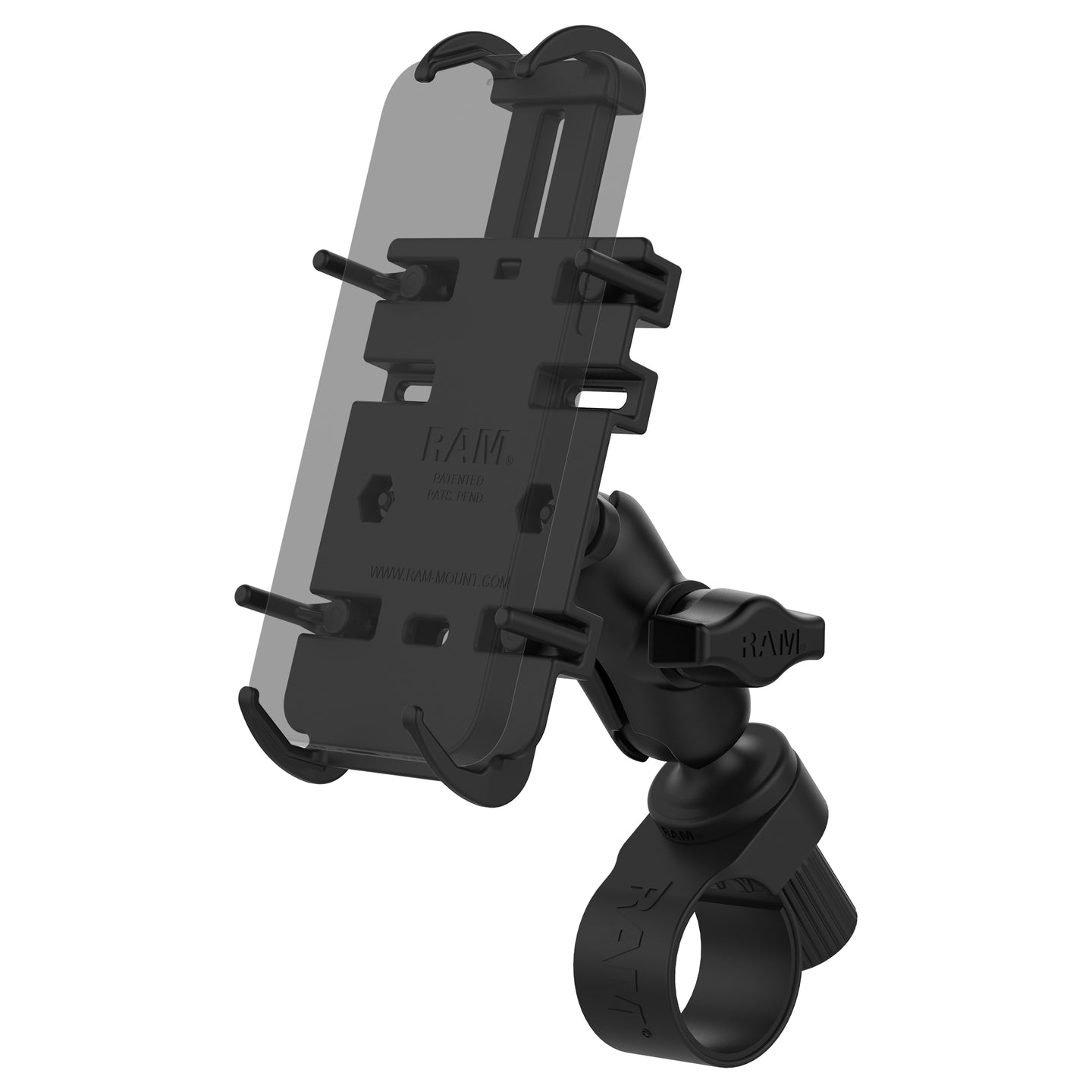 Soporte para teléfono RAM® Quick-Grip™ con base para manillar Tough-Strap™