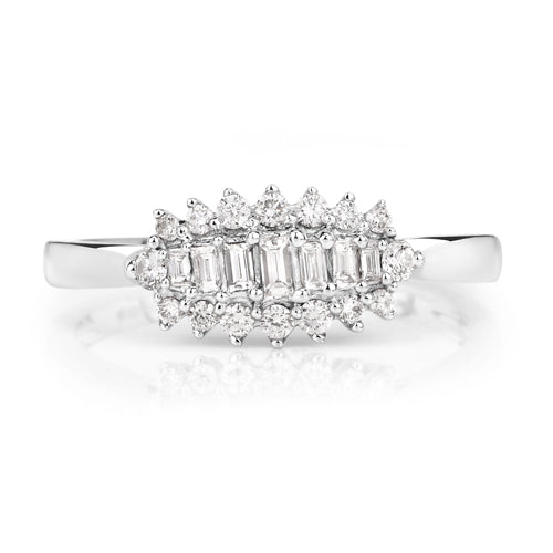 Anillo de Compromiso de Diamante Blanco de 0.37 Quilates en Oro Blanco de 14K