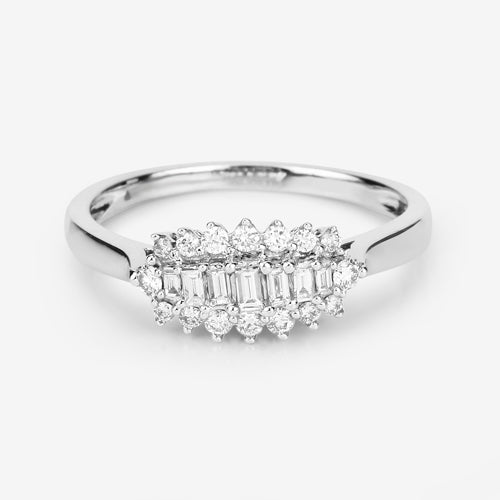 Anillo de Compromiso de Diamante Blanco de 0.37 Quilates en Oro Blanco de 14K