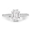 Bague de fiançailles en diamant blanc véritable de 0,48 carat en or blanc 18K