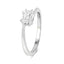 0.33 Carat White Diamond Bypass Ring in 18K White Gold