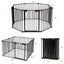 Adjustable Panel Baby Safe Metal Gate Play Yard - Black