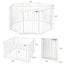 Adjustable Metal Gate Play Yard - White