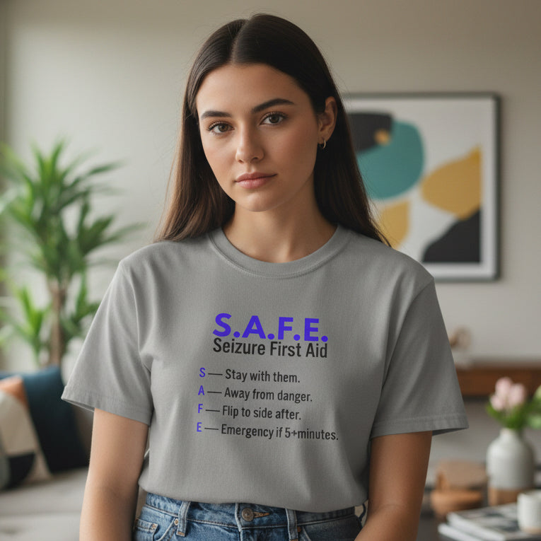 S.A.F.E. Seizure First Aid T-Shirt – Epilepsy Awareness Tee