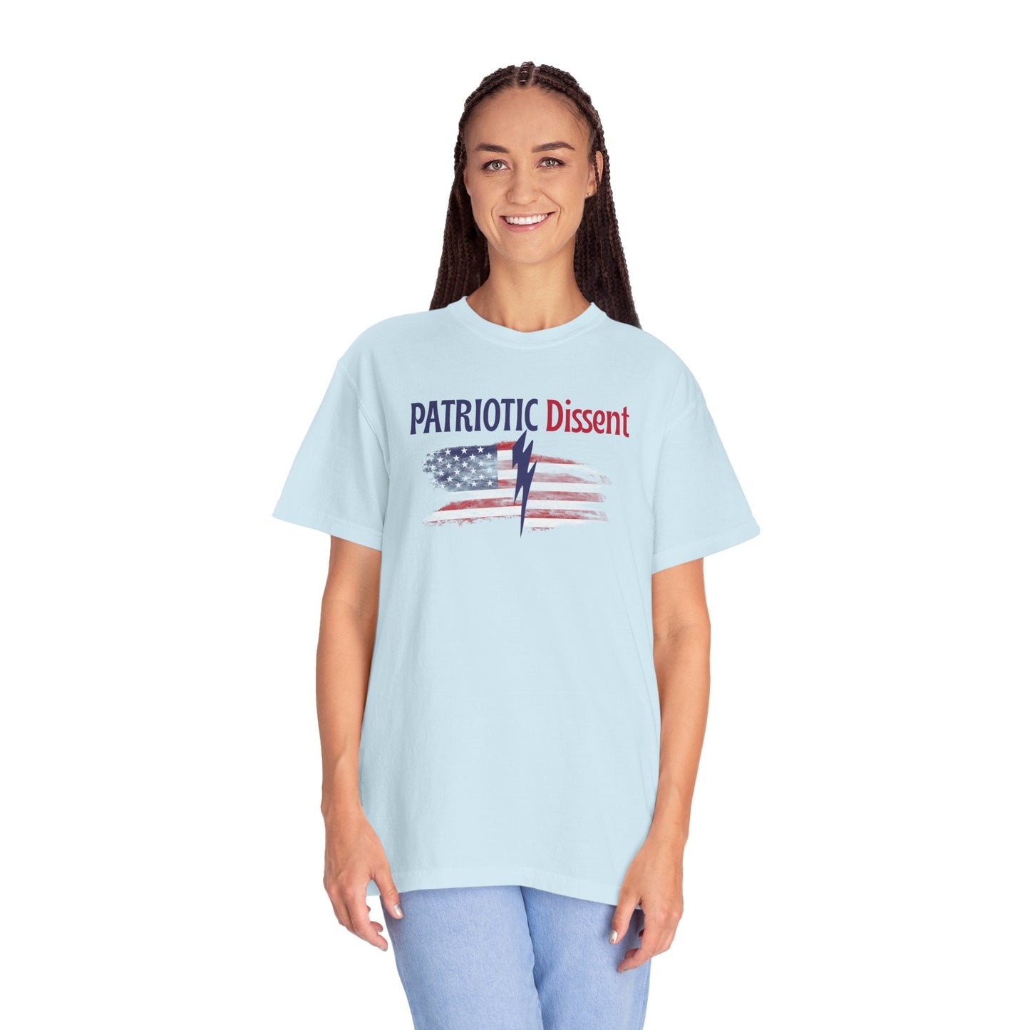 Patriotic Dissent Unisex T-Shirt – American Flag Design