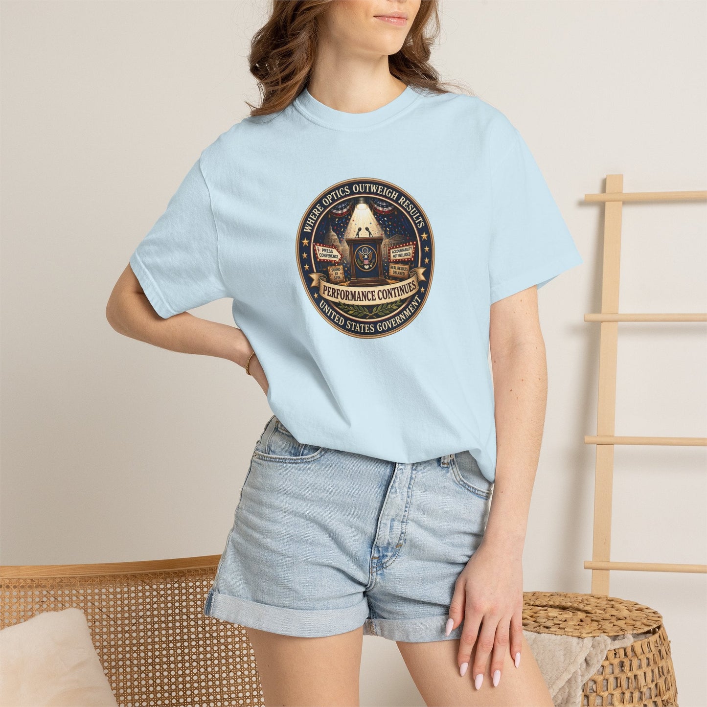 T-shirt graphique Where Optics Outweigh Results